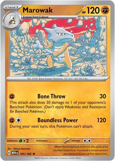 Marowak - SV: 151 - 105/165 - Holofoil - card