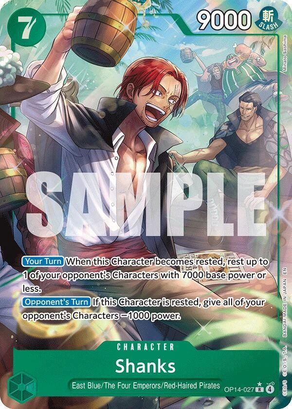 Shanks (Alternate Art) - The Azure Sea's Seven - OP14-027 - Foil - card