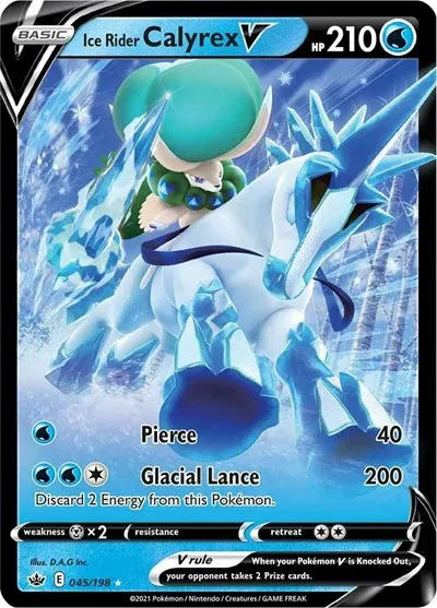 Ice Rider Calyrex V - Chilling Reign - 045/198 - Holofoil - card