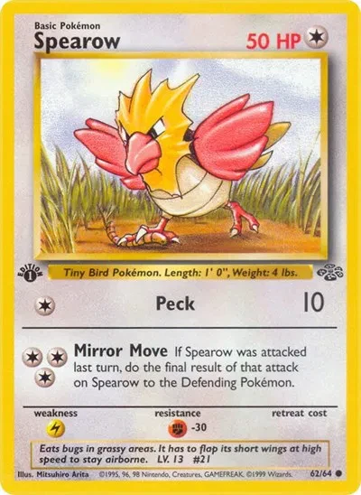 Spearow - Jungle - 62 - Unlimited - card