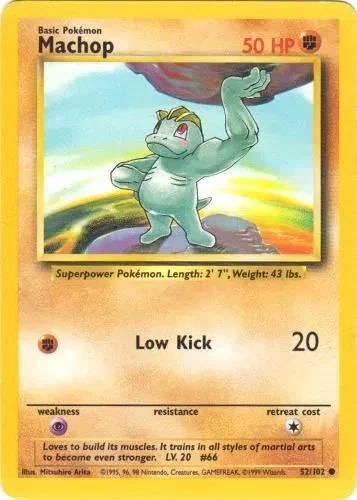 Machop - Base Set (Unlimited) - 52 - card