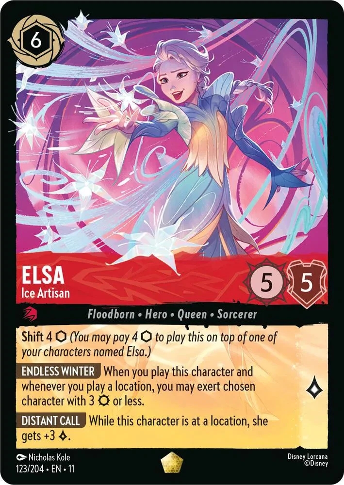 Elsa - Ice Artisan - Winterspell - 123/204 - Cold Foil - card