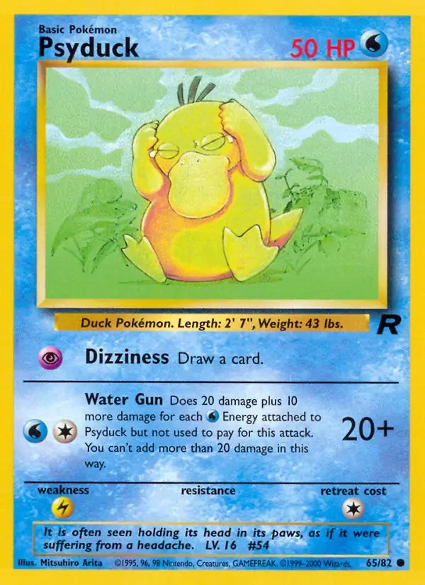 Psyduck - Team Rocket - 65 - Unlimited - card