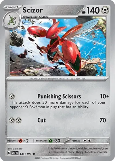 Scizor - Obsidian Flames - 141/197 - Holofoil - card