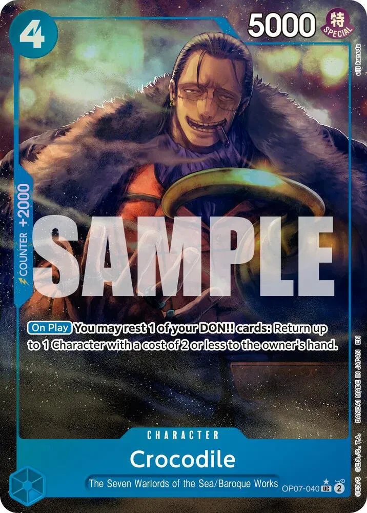 Crocodile - OP07-040 (Alternate Art) - Premium Booster -The Best- Vol. 2 - Foil - card