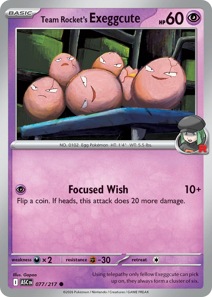 Team Rocket's Exeggcute - Ascended Heroes - 077/217 - card
