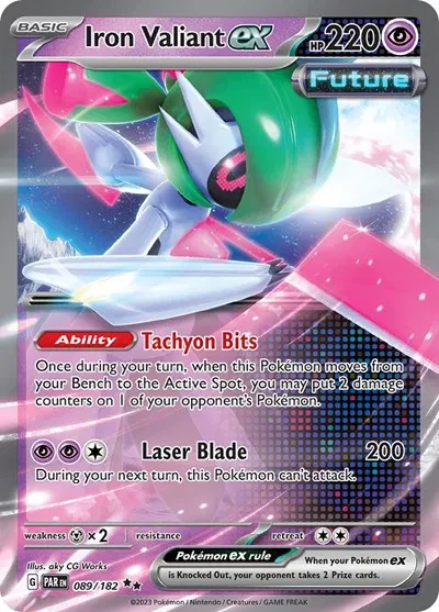Iron Valiant ex - Paradox Rift - 089/182 - Holofoil - card