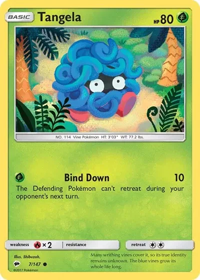Tangela - Burning Shadows - 7/147 - Reverse Holofoil - card