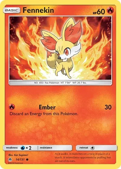 Fennekin (14) - Forbidden Light - Reverse Holofoil - card