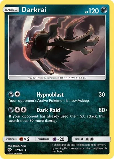 Darkrai - Burning Shadows - 87/147 - Reverse Holofoil - card