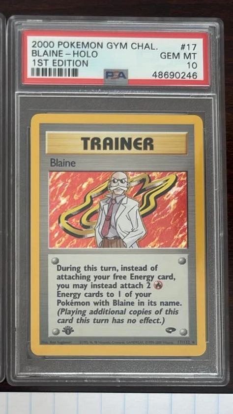 Blaine (17) - 1st Edition PSA 10 - Gym Challenge - 17/132 - 1st Edition Holo - graded slab