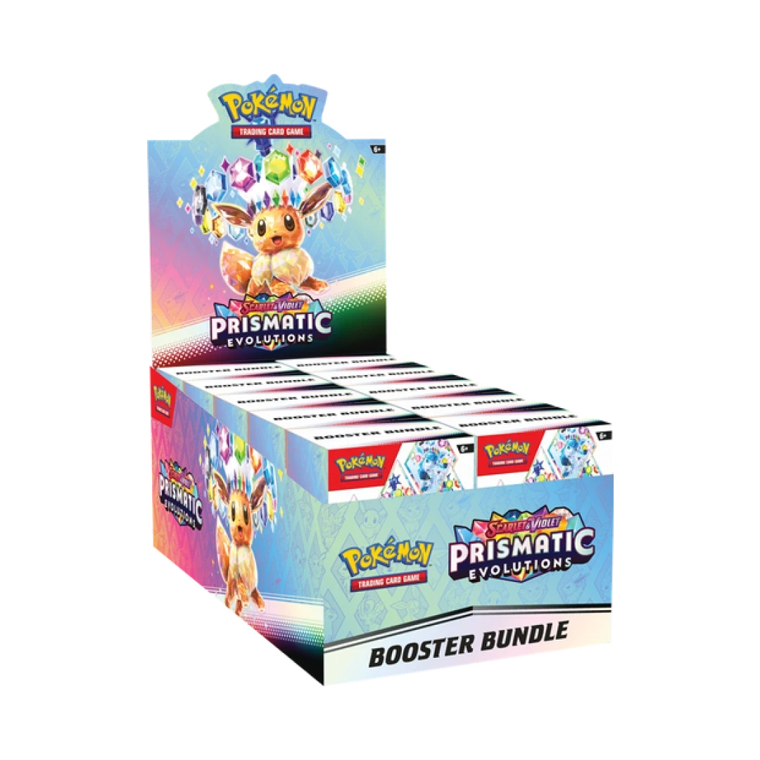 Prismatic Evolutions Booster Bundle Display - Scarlet & Violet - Prismatic Evolutions - Factory-sealed display of 10 booster bundles - sealed product