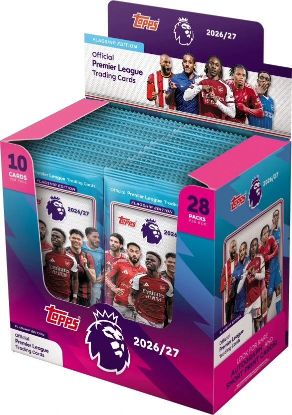 Topps Premier League 2026/27 Flagship Booster Box (English) - Full Box (28 packs) - sealed product