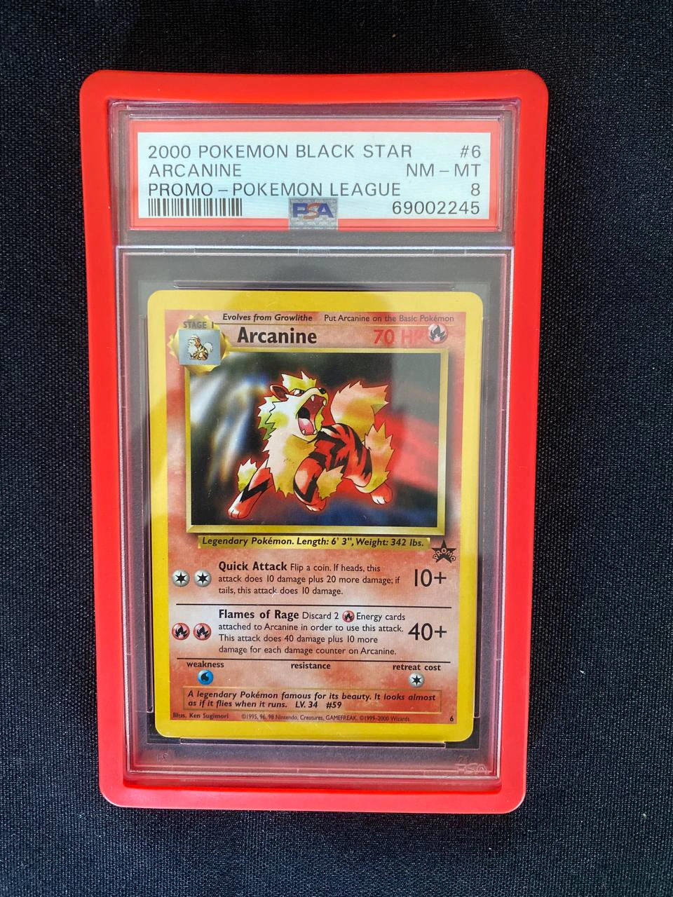 Arcanine - WoTC Promo - 06/53 - graded slab