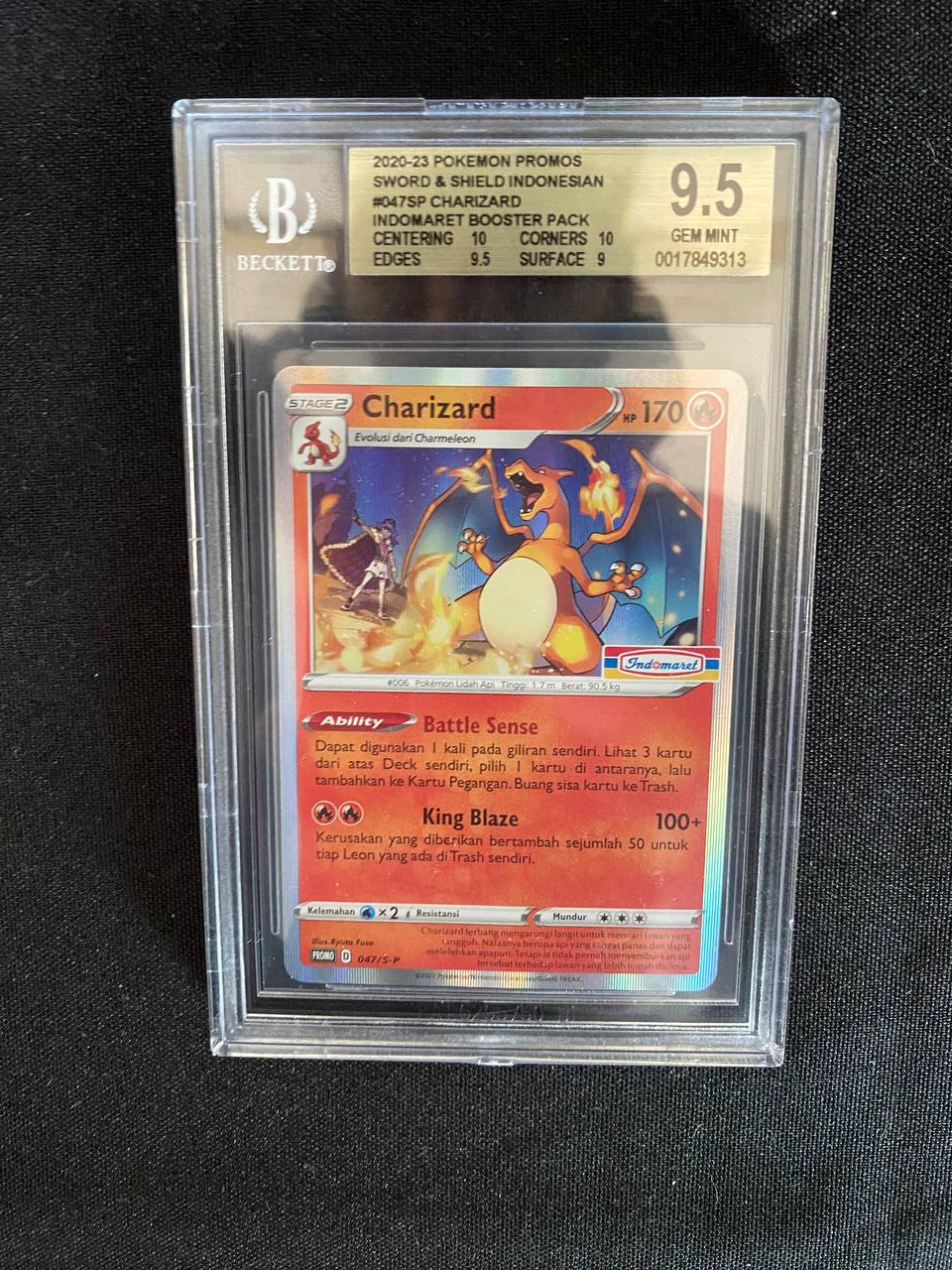 Charizard (Indomaret Promo) - Sword & Shield Promos (Indonesian) - 047/S-P - Indomaret Booster Pack Promo - graded slab