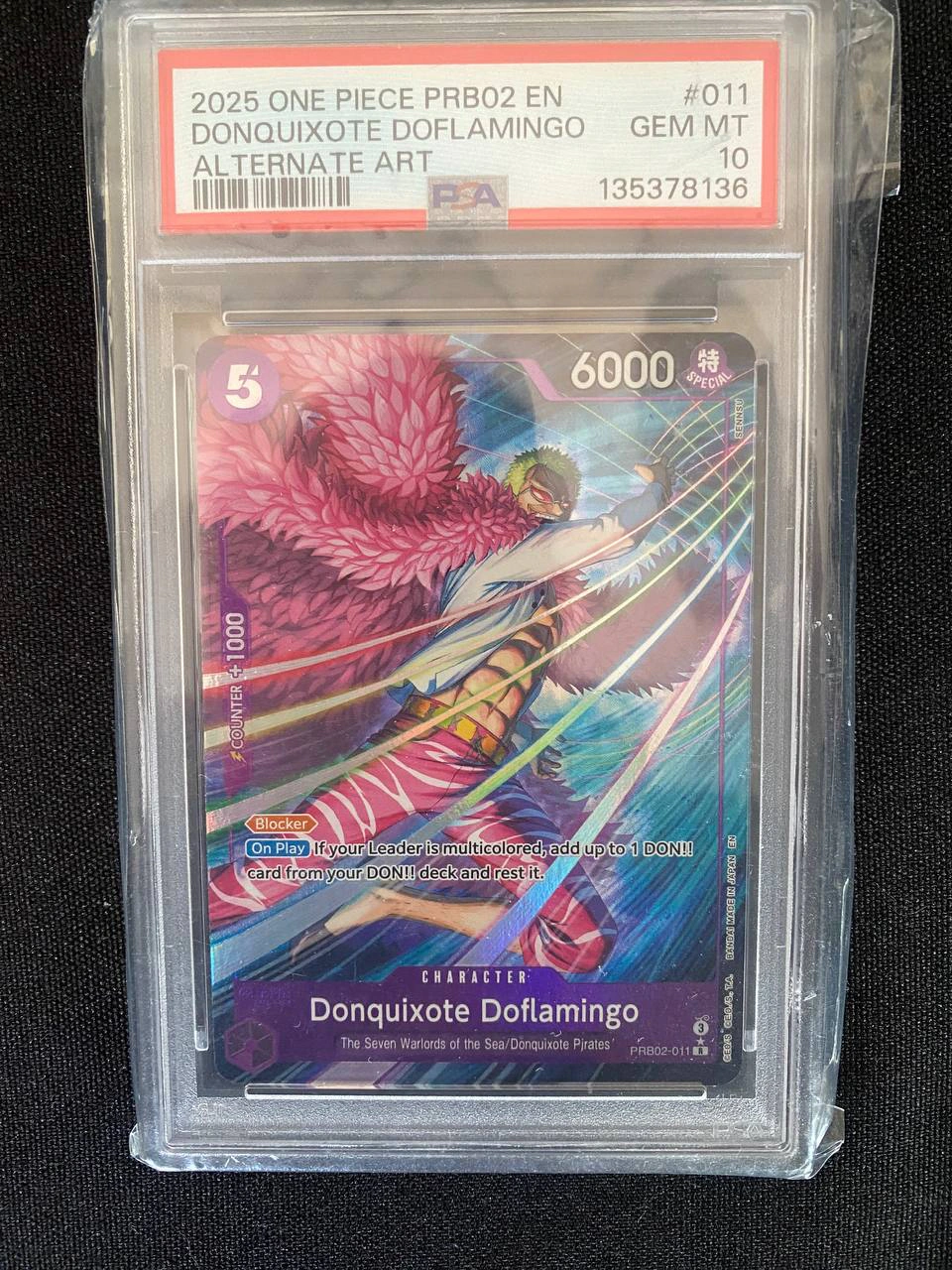 Donquixote Doflamingo (Alternate Art) - Premium Booster -The Best- Vol. 2 - PRB02-011 - Foil - graded slab
