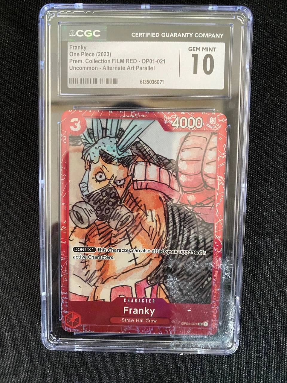 Franky (Premium Card Collection -ONE PIECE FILM RED Edition-) - One Piece Promotion Cards - OP01-021 - Foil - graded slab