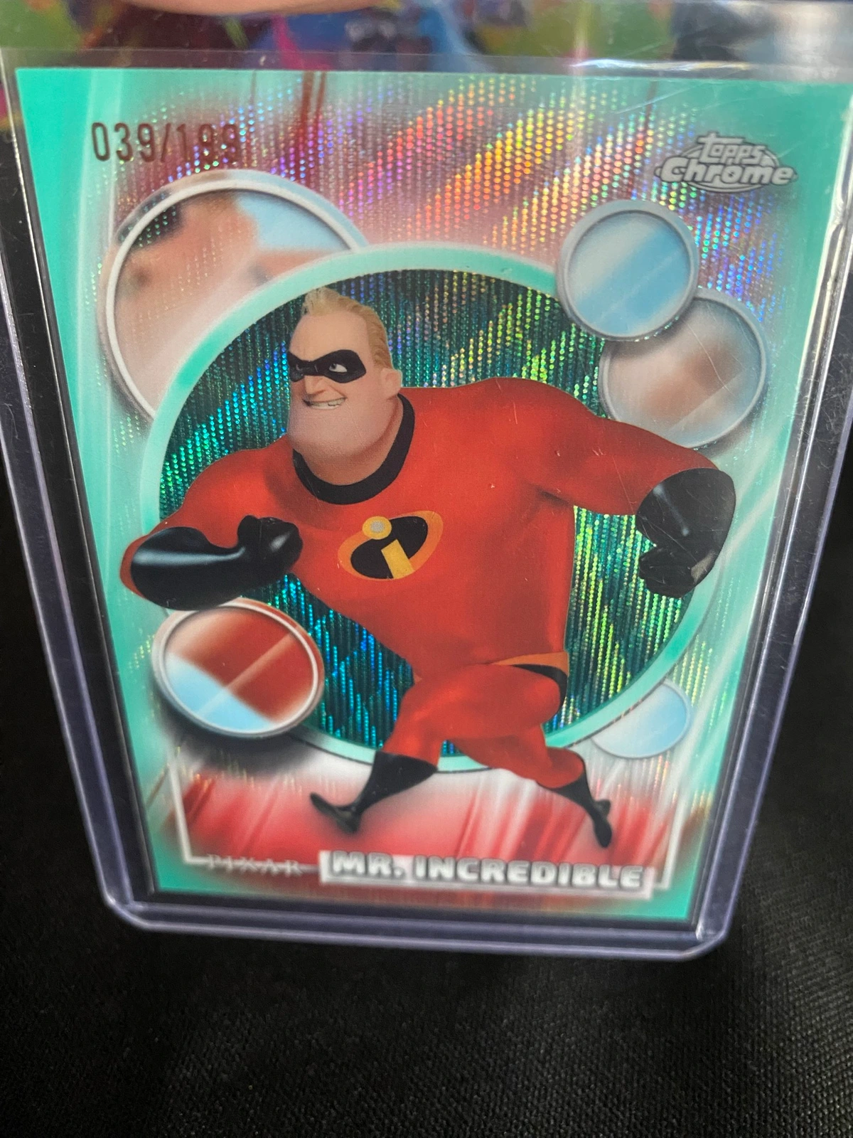 Mr. Incredible - Topps Chrome Disney Aqua Wave 039/199 - 2026 Topps Chrome Disney - 126 - Aqua Wave - serial 039/199 - card