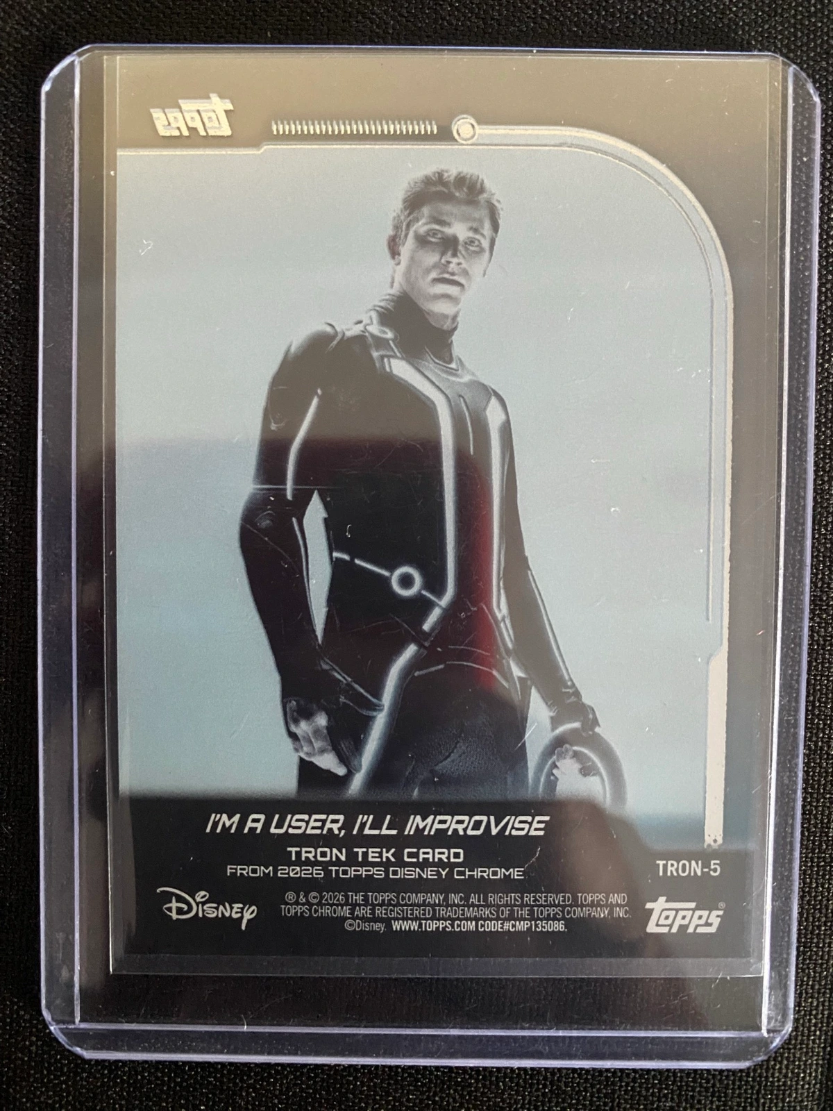 TRON TEK - I'm a User, I'll Improvise (TRON-5) - 2026 Topps Chrome Disney - Front and parallel confirmation required - card