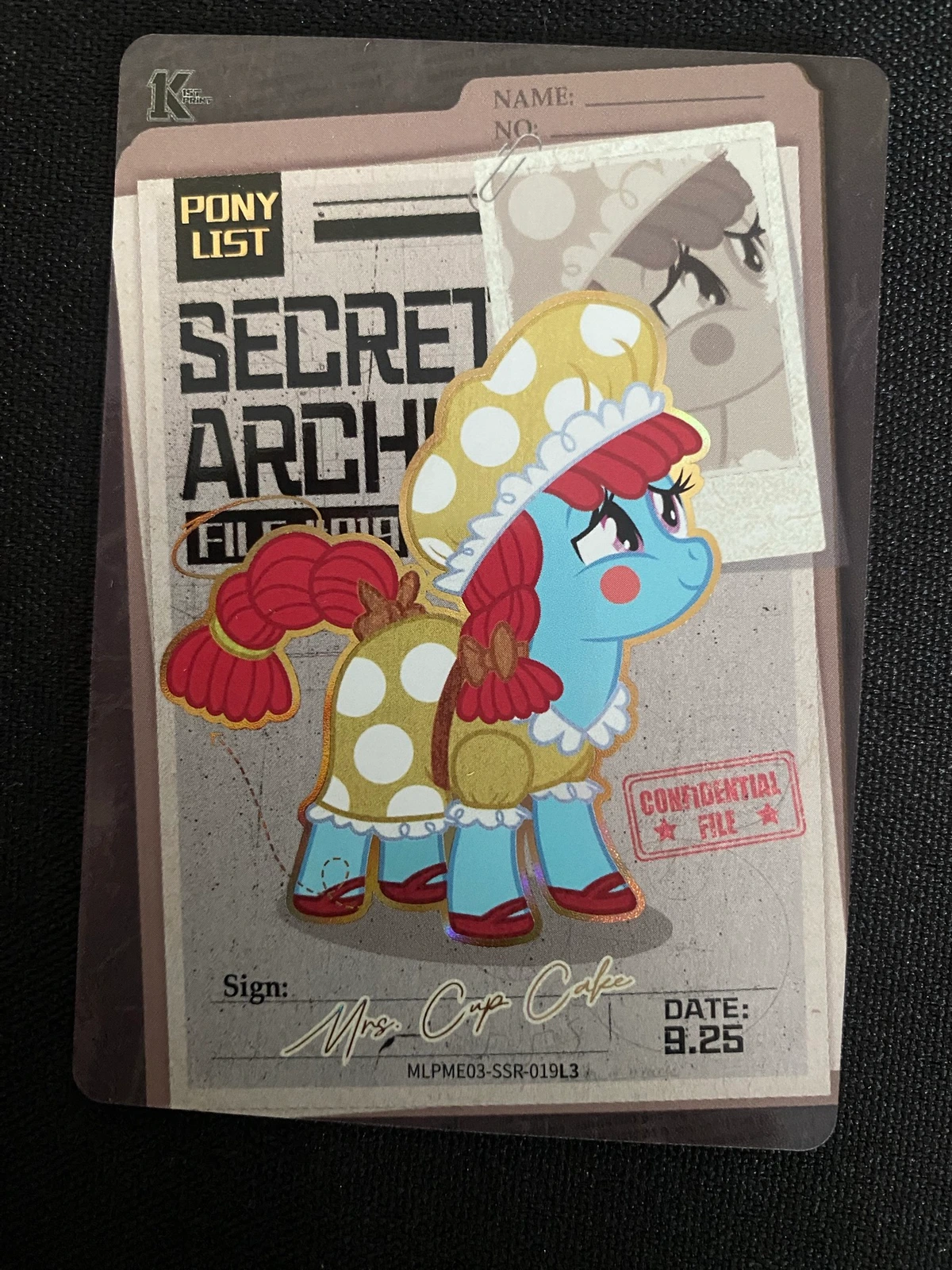 Mrs. Cup Cake - Moon Edition 3 SSR (1st Print) - Moon Edition Series 3 - MLPME03-SSR-019L3 - SSR - 1st Print - card