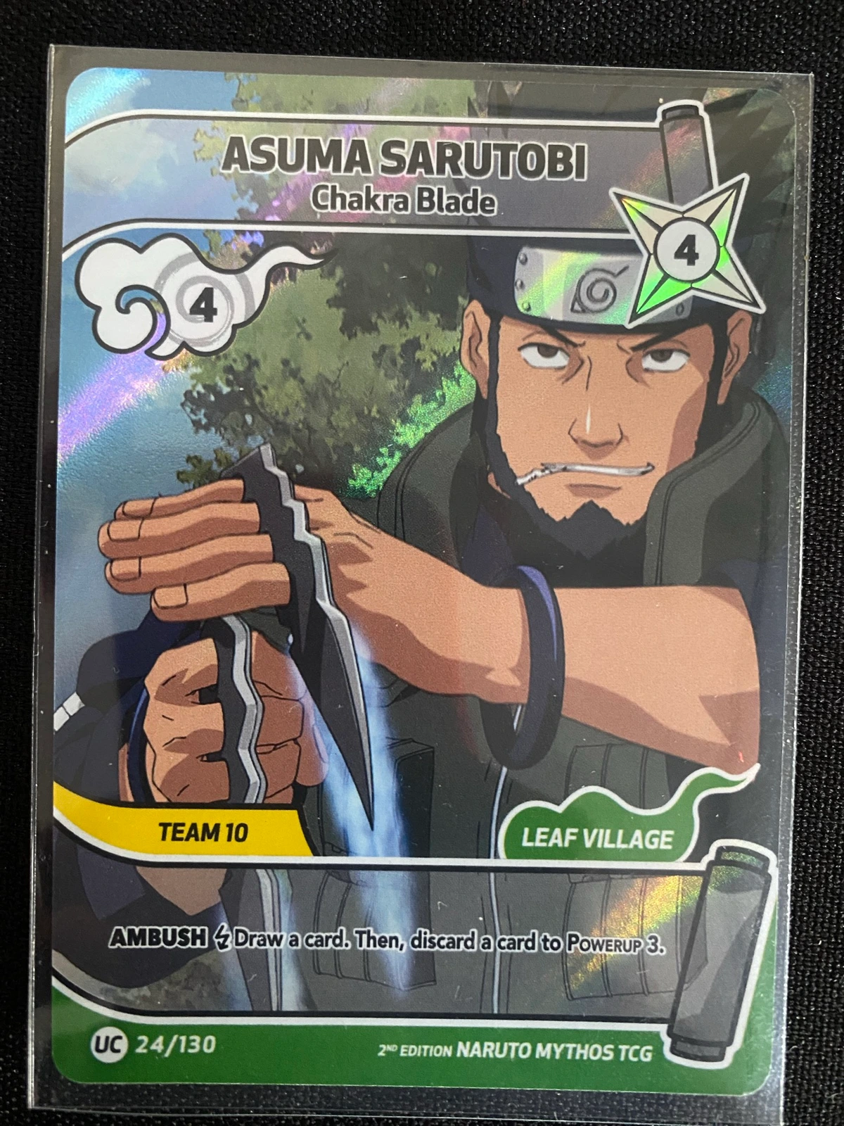 Asuma Sarutobi - Chakra Blade 24/130 (2nd Edition Holo) - Konoha Shido - 2nd Edition - Uncommon Holo - 2nd Edition - card