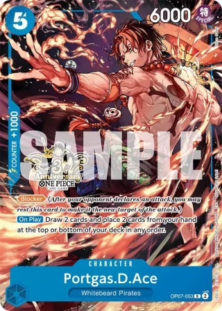 Portgas.D.Ace - OP07-053 (3rd Anniversary Tournament 3 Brothers Pack) - Carrying On His Will: 3rd Anniversary Tournament Cards - card