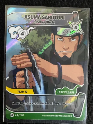 Asuma Sarutobi - Chakra Blade 24/130 (2nd Edition Holo) - Konoha Shido - 2nd Edition - Uncommon Holo - 2nd Edition - card