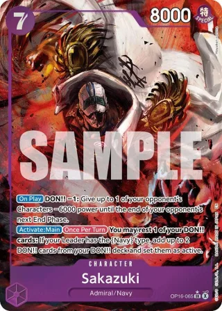 Sakazuki (Alternate Art) - The Time of Battle - OP16-065 - Foil - card